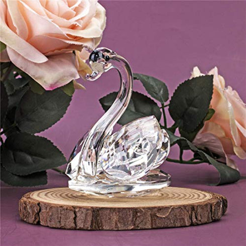 Sparkle Crystal Swan Figurine Collection Paperweight Table Centerpiece Ornament